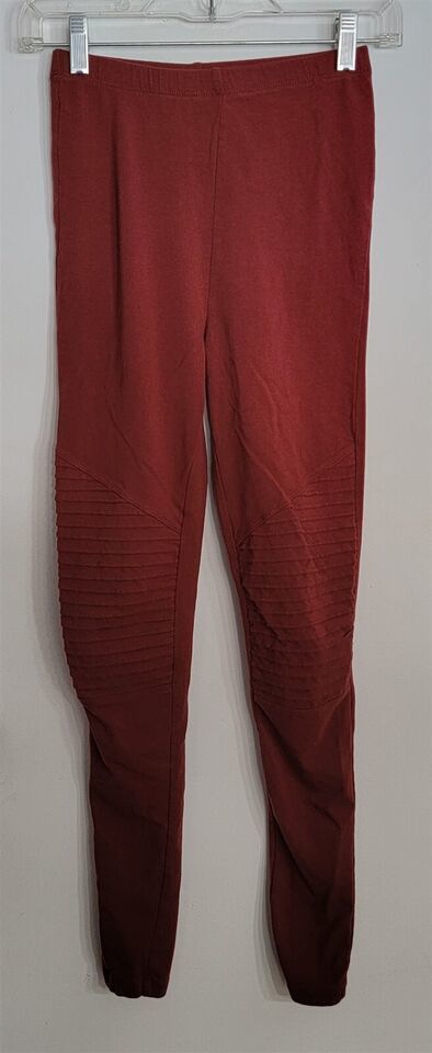 Primary image for Womens S Zenana Premium Rust Orange Ribbed Leggings Pants