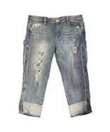 Democracy Flex-ellent Distressed Jeans Women’s 16 Cuffed Boyfriend Fit - $45.12 CAD