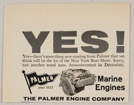 1961 Print Ad Palmer Marine Engines at New York Boat Show - $8.26