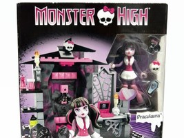 2015 Mattel Monster High Mega Bloks Draculaura Vamptastic Room 128pcs New  - $24.73