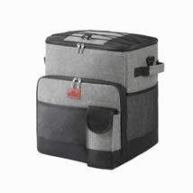 Portable Camping Cooler Insulated with Wheels Large Capacity Leakproof Ice Rolli - £89.55 GBP
