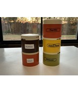 Vintage Lot Of 5 Tupperware Stackable Spice Salt Pepper Containers - $32.08 CAD