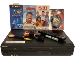 Sony SLV-D380P DVD VCR 4-Head VHS Recorder Player Combo + Remote, Tapes &amp; Cords - £116.26 GBP