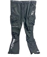 NWT Smoke Rise Black Cargo Open Bottom Jogger Fit Utility Pockets Pants ... - $34.64