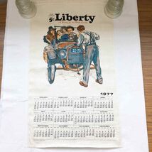 1977 Liberty Magazine Tea Towel Calendar Vintage Linen 1920s Auto Artwor... - $142.85 MXN