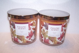 Sonoma Falling Leaves Scented Candle 14 oz- Apple Vanilla Caramel-  Lot of 2 - $32.00