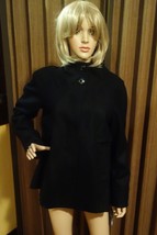Ellen Tracy Black Wool Blend Coat Outerwear Sz Small New - £95.12 GBP