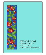 Bead Loom/Peyote Strawberry Bracelet Pattern Matte Beads PDF format BP_75 - $93.60 MXN