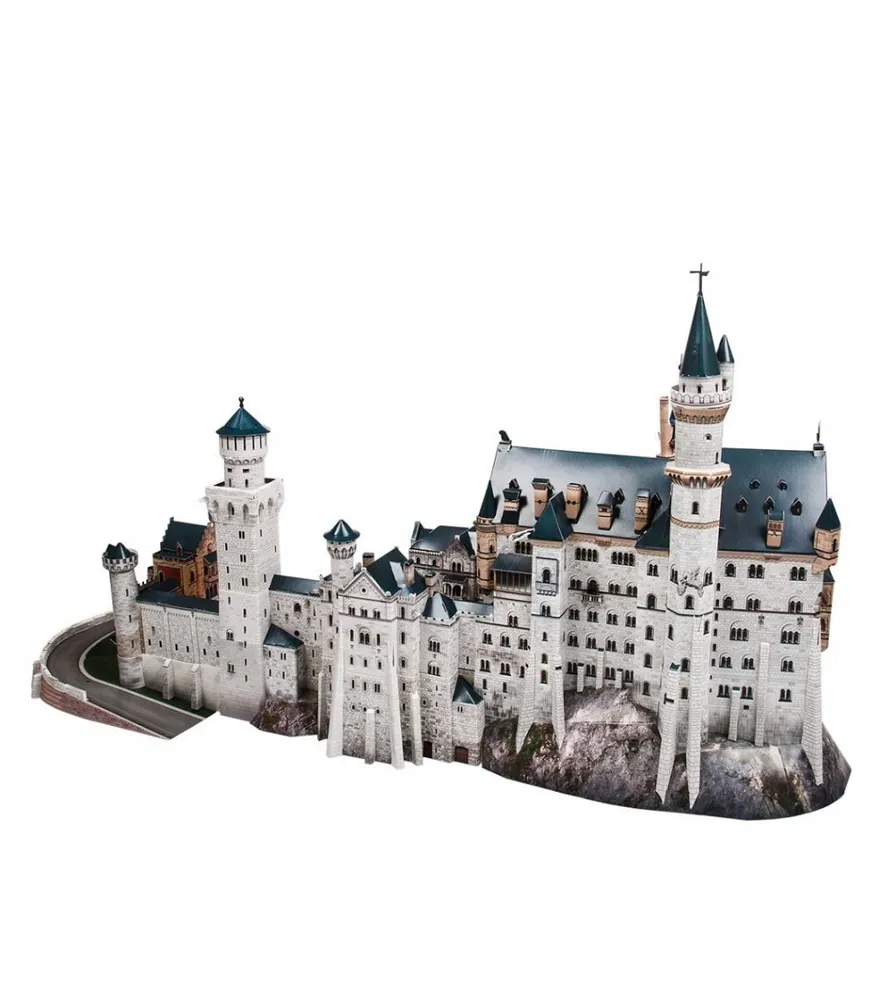 Neuschwanstein Castle 3D Cardboard Model Kit – Architecture Puzzle Gift DIY - $1,566.23 MXN
