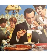 1961 Budweiser King Of Beer Pizza Pan Bud Advertisement Brewery Vintage ... - €25,75 EUR