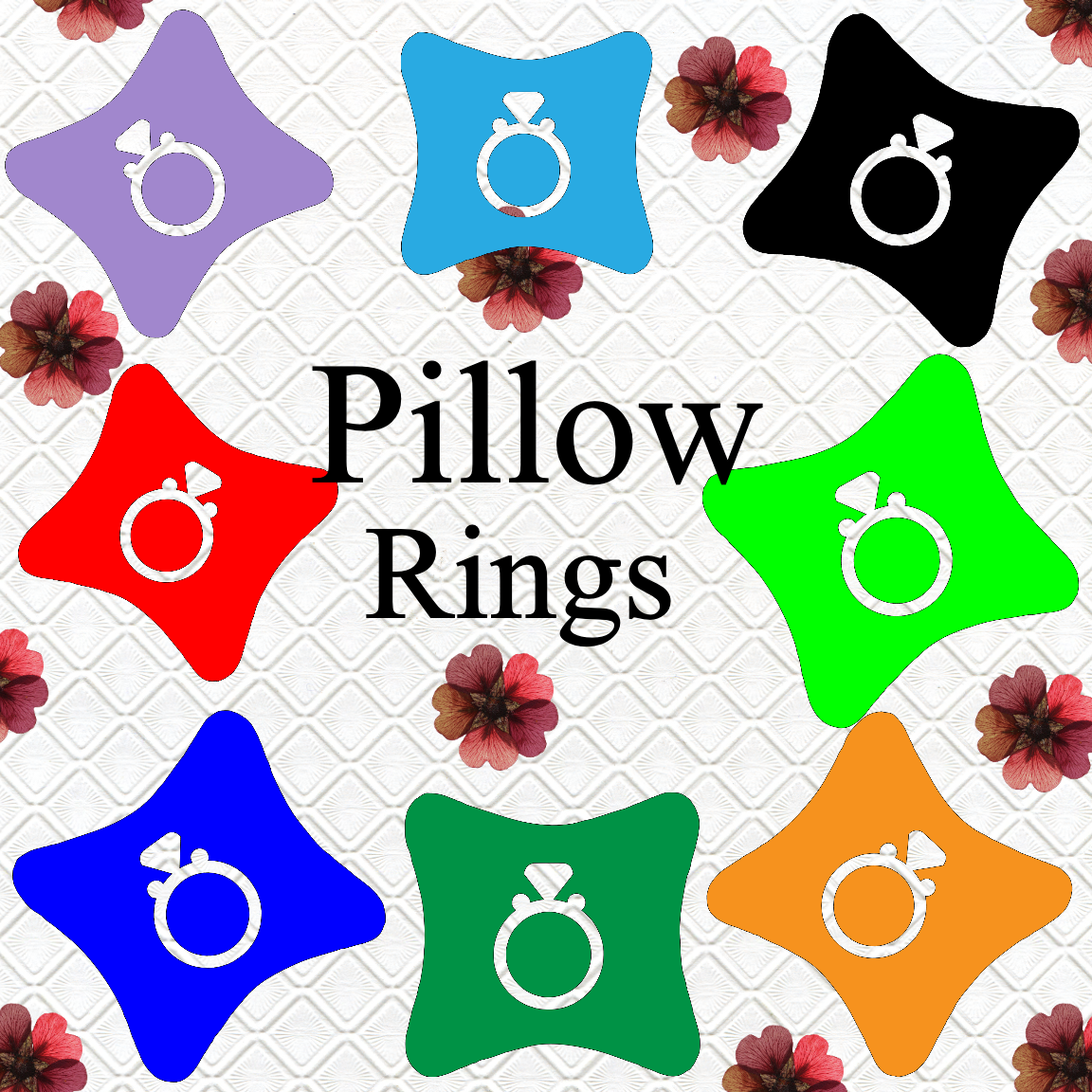 Color Pillows1-Digital Clipart-Art Clip-Ring-Gift Tag-Jewelry-T shirt-Sc... - $1.99