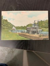 vintage postcard Circa Early 1900s Red River Riverside Park Boats Grand Forks ND - £23.97 GBP