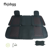 ffxjsbgg Luxury PU Leather Fitted Car Seat Cover Front+Rear Cushions Universal  - £167.49 GBP