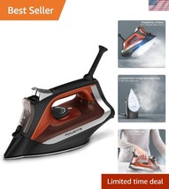 Powerful 1700W Stainless Steel Steam Iron with Auto Shutoff &amp; Microsteam... - $1,316.89 MXN
