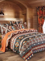 3 pieces set duvet cover with pillow cases, boho bedding set,ethnic duve... - £33.65 GBP