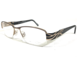 Cazal Eyeglasses Frames MOD.1055 COL.001 Brown Gold Rectangular 53-17-135 - £165.12 GBP