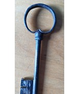 4&quot; antique 18th century wrought iron church skeleton key cabinet key doo... - $835.39 MXN