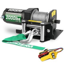 2000lb Winch for ATVSmall Electric Winch 12V with Steel CableATV Winc... - $144.78