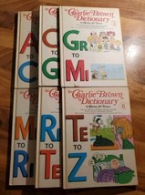 The Charlie Brown Dictionary Set Complete A-Z Books 1-6 Peanuts Schulz 1973 - $24.74