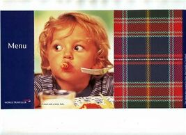 British Airways World Traveler Menu Hebrew &amp; English Israel 1997 - $37.62