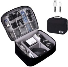 Electronics Organizer Electronic Accessories Bag Travel Cable Organizer Three La - £26.04 GBP
