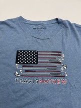 Travis Mathew Golf Club Flag T-Shirt Sz XL Red White Blue 4th of July Pa... - $14.01