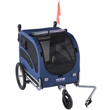 VEVOR Dog Bike Trailer, Supports up to 100 lbs, 2-in-1 Pet Stroller Cart Bicycle - £219.79 GBP