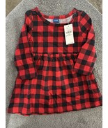 Old Navy Infant Baby Red Plaid Thermal Long Sleeve Dress Size 3-6 Months - $20.33 CAD
