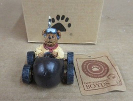 Boyds Bears E.P. Parmesan... Grate Finish 654152 Eggplant Racecar Toy Figurine - £28.34 GBP
