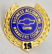 Chevrolet Geo 15 Years Service Pin Managers Council Business Accounting ... - $10.00