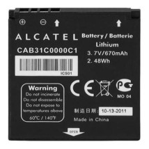 Original Battery CAB31C0000C1 670mAh 3.7V Replacement For Alcatel 606A 606C - $5.44