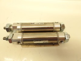 Lot Of 2 SMC Double Acting Pneumatic Cylinder NCME106-0200 250PSI Max W.P. - $58.00