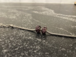 2 Pandora Purple Murano Charms - $20.00
