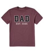 Men&#39;s Dad T-Shirt Est 2025 Short Sleeve Crusher Tee New Parent - Large - $530.48 MXN