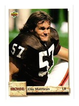 1992 Upper Deck #215 Clay Matthews Cleveland Browns - £2.04 GBP