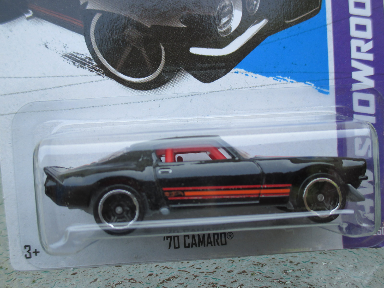 Hot Wheels, 70 Camaro, Black, Red interior issued 2013 in BP - $5.00