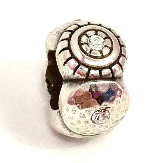 Authentic Brighton Pizazz Bead, J97322 Silver Finish, Stones New  - $12.35