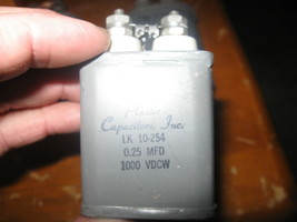 Vintage Can Plastic Capacitor inc  0.25 MFD 10K 1000 VDCW  # LK 10-254 - $22.79