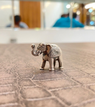 Sterling Silver 925 - Tiny Elephant statue/ figurine/ sculpture | 18 Gra... - $51.52