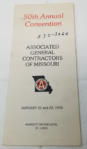 Associated General Contractors of Missouri 1976 Convention 50th Annual P... - $18.95