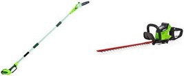 Greenworks 8.5&#39; 40V Cordless Pole Saw, 2.0 AH Battery Included, Black/Green - £310.89 GBP
