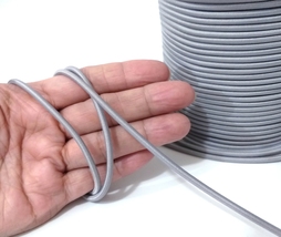 Approx 3mm wide 5-20yds Grey Gray Round Elastic Cord Drawstring ET7 - £4.71 GBP+