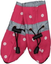 [Pack of 2] Fashion Pet Polka Dog Dog Rainboots Pink X-Small - £27.52 GBP