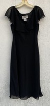Evan Picone Dress Black Midi Length Sleeveless Womens Size 10 - £13.81 GBP