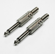 2 Pack 1/4" 6.35 mm Male Mono Monaural Audio Cable Connector Plug - $5.84