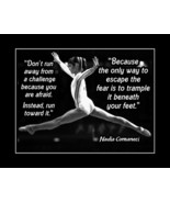 Inspirational Gymnastics Escape Fear Quote Poster Print Nadia Comaneci W... - $27.10 CAD+