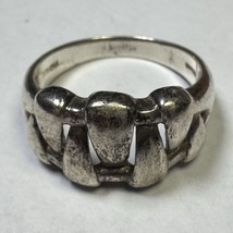 CNA Sterling Ring Basket Weave Design Sz 10 Vtg - $406.21 MXN
