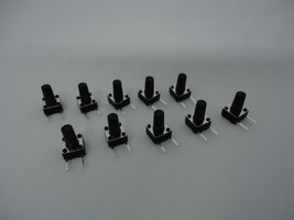 10 Pcs Pack Lot 6x6x10mm Momentary Push Micro Button Tactile Switch Side 2 Pins - £8.54 GBP