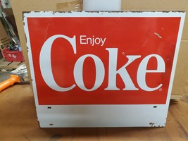  VINTAGE  Coca Cola Enjoy Coke Case Display Metal  Sign Display D - £124.58 GBP