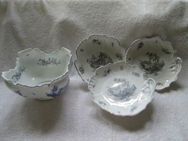 Crossed Arrows, Kalk porcelain? bowl, three saucers transferware - £39.54 GBP